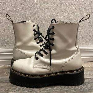 White Platform Dr Martens Boots